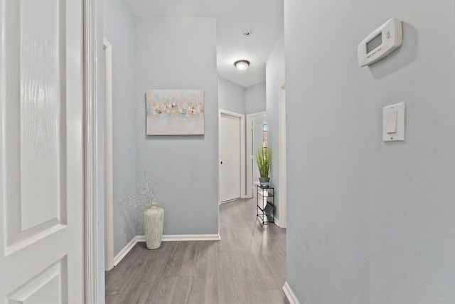 3288 SW Majestic Ct, Palm City, FL 34990 - hall featuring wood finished floors and baseboards