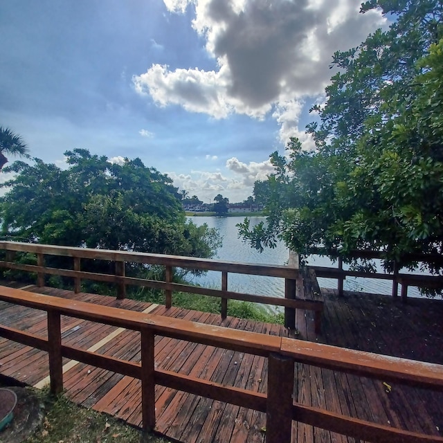 54 Piedmont Unit B, Delray Beach, FL 33484 - deck with a water view