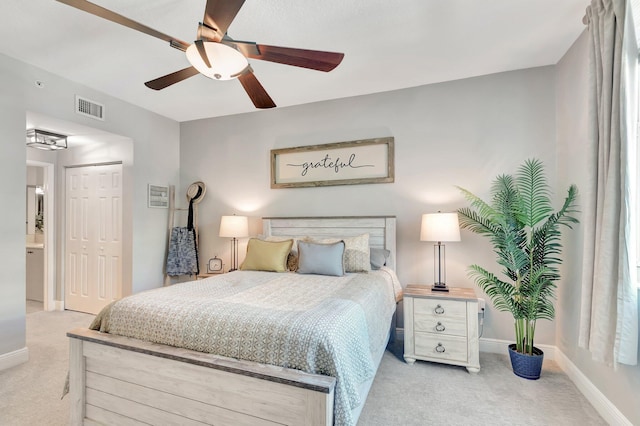 804 E Windward Way Unit 404, Lantana, FL 33462 - carpeted bedroom with a closet, baseboards, and ceiling fan