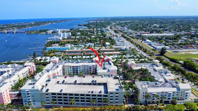 804 E Windward Way Unit 404, Lantana, FL 33462 - aerial view of a nearby body of water and apartment complex