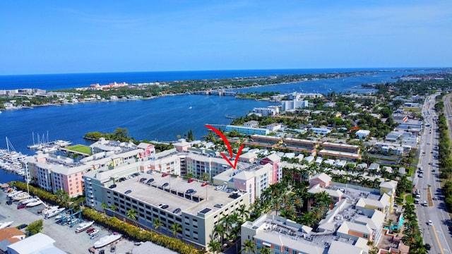 804 E Windward Way Unit 404, Lantana, FL 33462 - aerial view of a nearby body of water and apartment complex / building