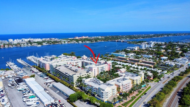 804 E Windward Way Unit 404, Lantana, FL 33462 - view of urban area featuring a large body of water and apartment complex / building