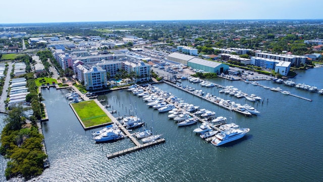 804 E Windward Way Unit 404, Lantana, FL 33462 - bird's eye view of numerous boat docks and a large body of water