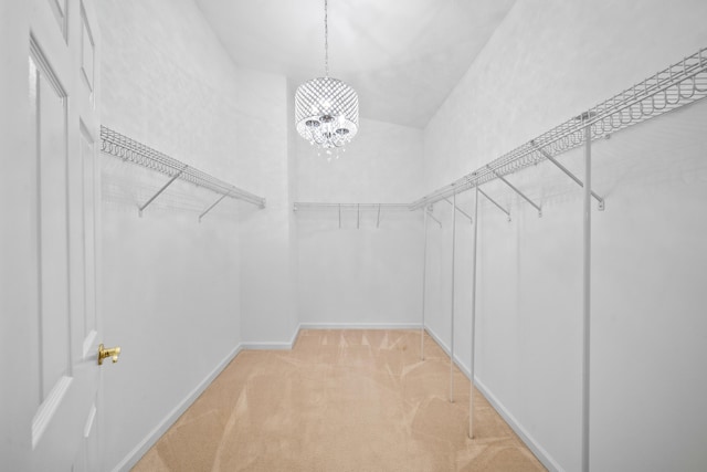 415 NW Granville St, Port Saint Lucie, FL 34986 - walk in closet with carpet flooring and a chandelier