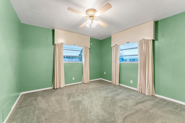 1937 Park Pl, Boca Raton, FL 33486 - empty room with carpet floors, ceiling fan, and baseboards
