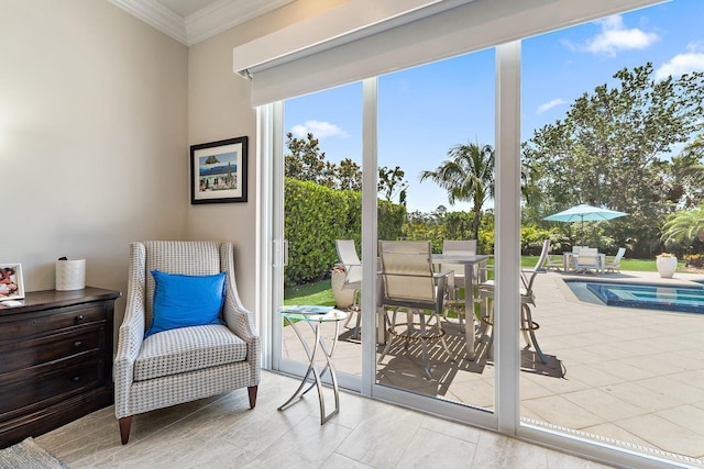 220 Carina Dr, Jupiter, FL 33478 - living area featuring ornamental molding