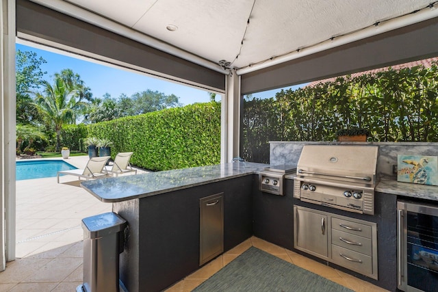 220 Carina Dr, Jupiter, FL 33478 - view of patio with beverage cooler and an outdoor bar