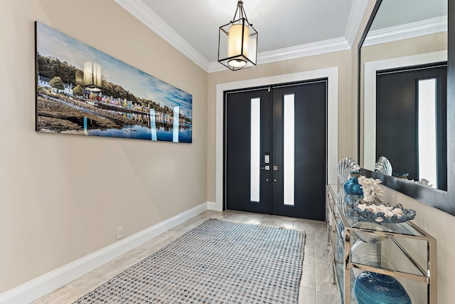 220 Carina Dr, Jupiter, FL 33478 - entrance foyer featuring ornamental molding and baseboards