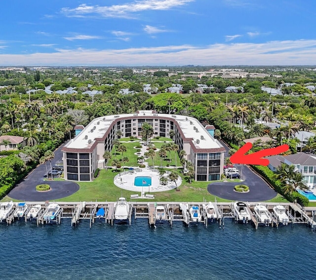 2424 N Federal Hwy Unit 315, Boynton Beach, FL 33435 - bird's eye view of a large body of water and a tree filled landscape