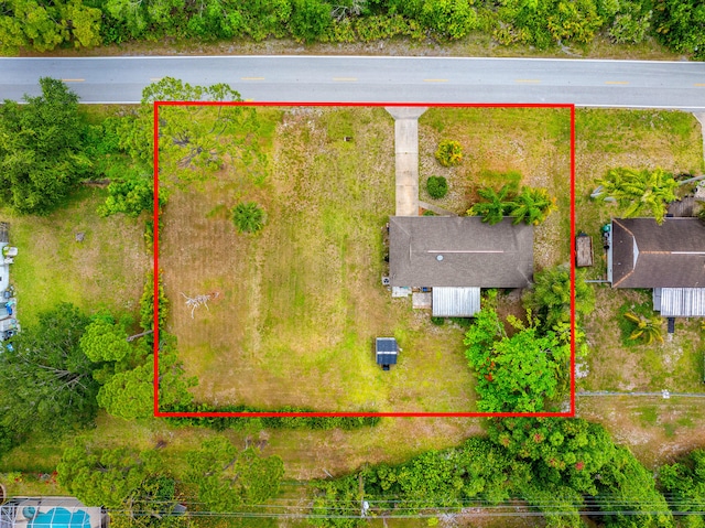 7201 N Blvd, Fort Pierce, FL 34951 - aerial view of property and surrounding area with property boundaries highlighted