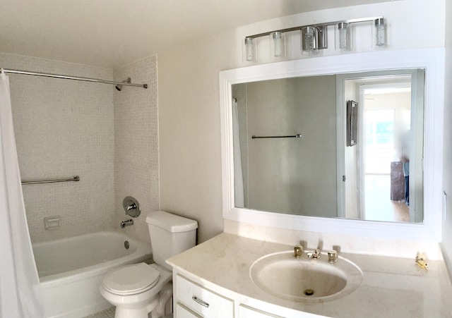 3026 Lincoln B 3026, Boca Raton, FL 33434 - bathroom with vanity, shower / bath combination with curtain, and toilet