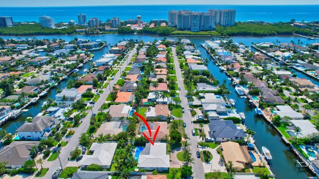 769 Berkeley St, Boca Raton, FL 33487 - aerial overview of property's location featuring a large body of water and nearby suburban area