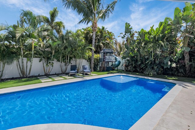 769 Berkeley St, Boca Raton, FL 33487 - view of pool with a fenced backyard