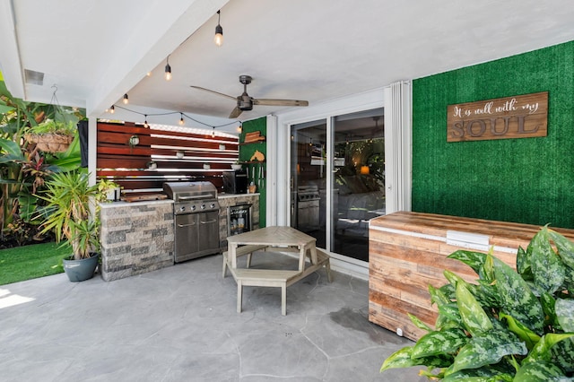 769 Berkeley St, Boca Raton, FL 33487 - view of patio featuring ceiling fan