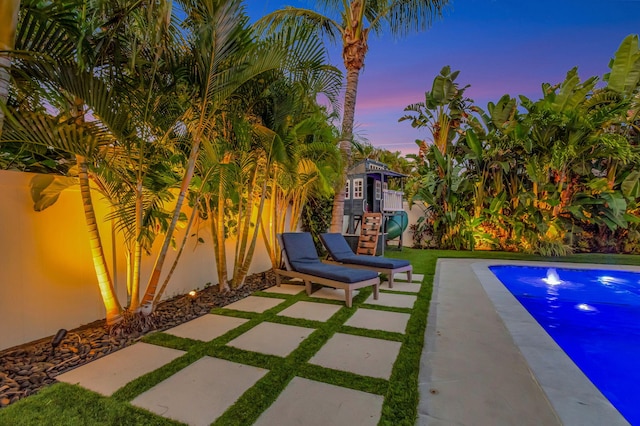 769 Berkeley St, Boca Raton, FL 33487 - swimming pool with a patio area and a fenced backyard