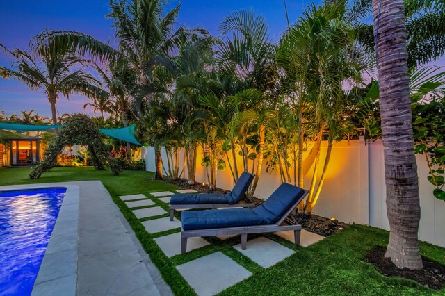 769 Berkeley St, Boca Raton, FL 33487 - view of yard at dusk