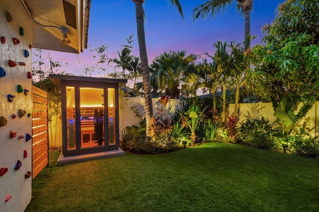 769 Berkeley St, Boca Raton, FL 33487 - view of yard at dusk