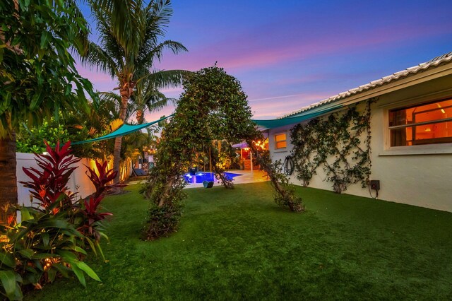 769 Berkeley St, Boca Raton, FL 33487 - view of yard with an outdoor pool