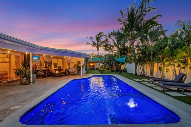 769 Berkeley St, Boca Raton, FL 33487 - outdoor pool with a patio and a fenced backyard