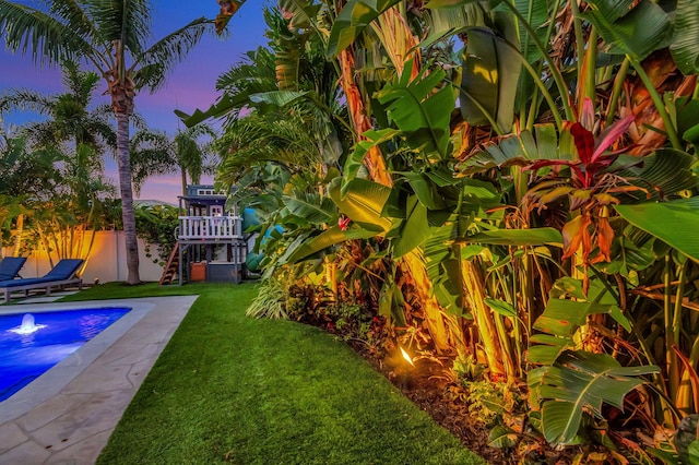 769 Berkeley St, Boca Raton, FL 33487 - view of yard at dusk