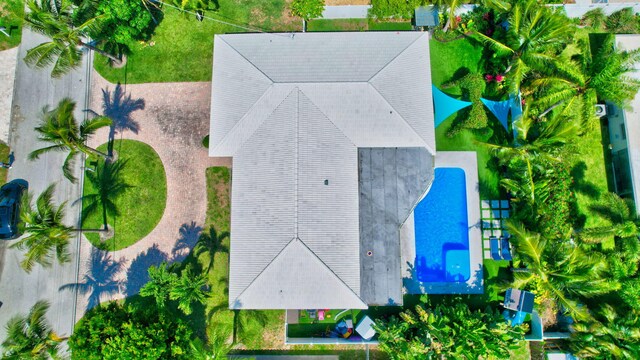 769 Berkeley St, Boca Raton, FL 33487 - view from above of property featuring a pool