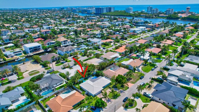 769 Berkeley St, Boca Raton, FL 33487 - aerial overview of property's location featuring a large body of water and nearby suburban area