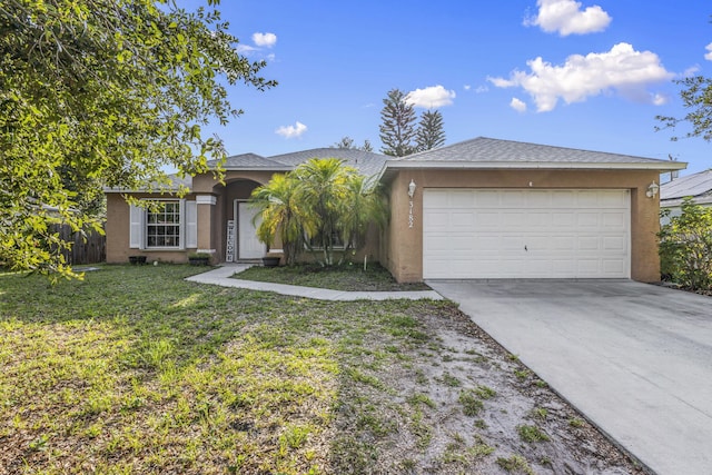 3182 SW Cathedral St, Port Saint Lucie, FL 34953 - single story home featuring stucco siding, concrete driveway, and an attached garage