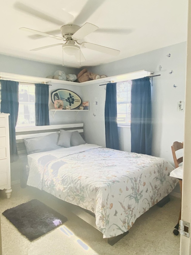 3093 SW Berry Ave, Palm City, FL 34990 - bedroom featuring multiple windows and a ceiling fan
