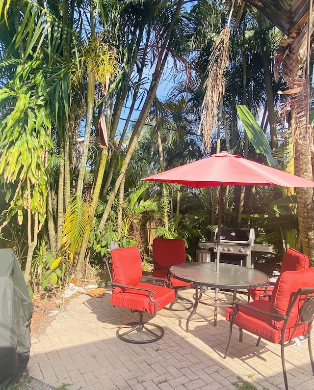 3093 SW Berry Ave, Palm City, FL 34990 - view of patio / terrace featuring outdoor dining space and a grill