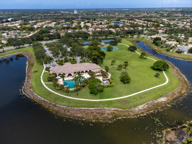 4245 Bluff Harbor Way, Wellington, FL 33449 - aerial overview of property's location featuring a nearby body of water, a pool area, and nearby suburban area