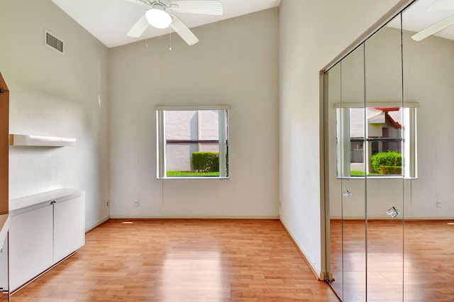 7644 Lexington Club Blvd Unit A, Delray Beach, FL 33446 - unfurnished dining area featuring light wood finished floors, ceiling fan, and baseboards