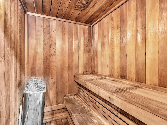 18458 Via Di Sorrento, Boca Raton, FL 33496 - sauna / steam room featuring wooden walls and wood ceiling