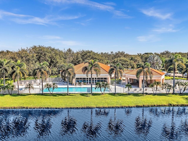 18458 Via Di Sorrento, Boca Raton, FL 33496 - community pool featuring a water view
