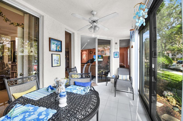 5196 Europa Dr Unit D, Boynton Beach, FL 33437 - sunroom / solarium with a ceiling fan and plenty of natural light