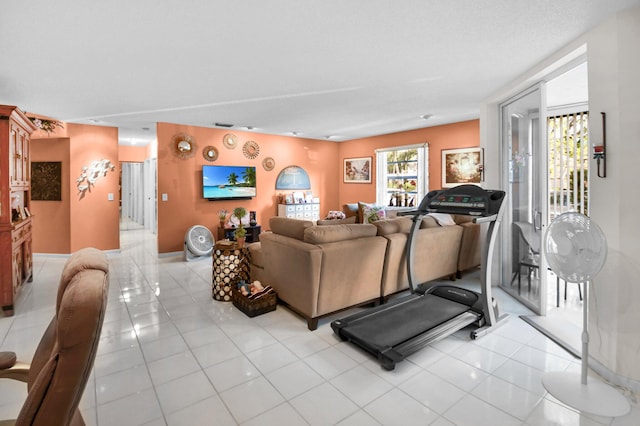 5196 Europa Dr Unit D, Boynton Beach, FL 33437 - living room with light tile patterned flooring