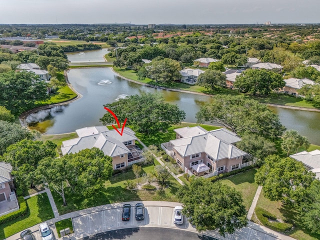 3110 Kingston Ct, West Palm Beach, FL 33409 - aerial perspective of suburban area with a large body of water