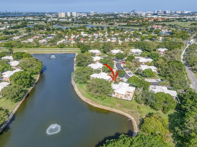 3110 Kingston Ct, West Palm Beach, FL 33409 - aerial view of property's location with a large body of water and nearby urban area