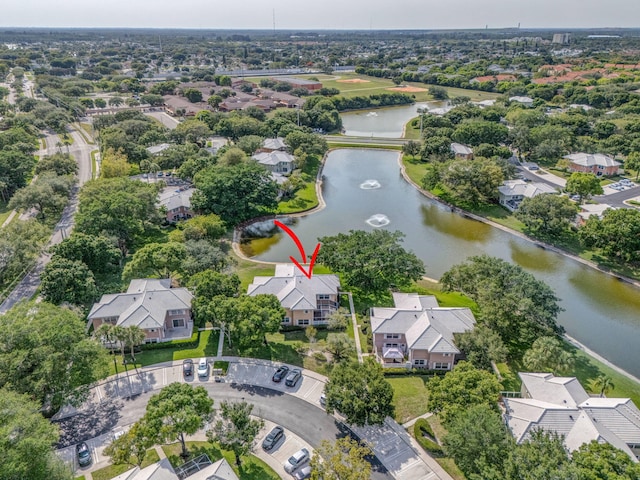 3110 Kingston Ct, West Palm Beach, FL 33409 - aerial perspective of suburban area with a nearby body of water