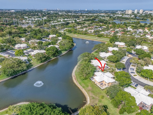 3110 Kingston Ct, West Palm Beach, FL 33409 - aerial view of property and surrounding area featuring a large body of water and nearby suburban area