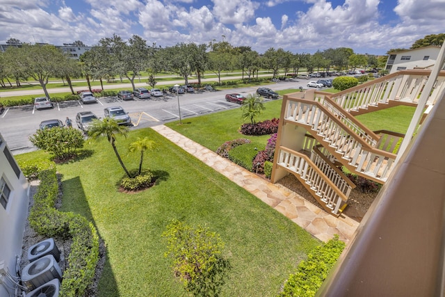 76 Mansfield B 76, Boca Raton, FL 33434 - view of grassy yard with stairs