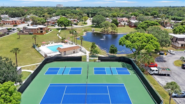 4099 Palm Bay Cir Unit A, West Palm Beach, FL 33406 - bird's eye view of a large body of water and a pool area