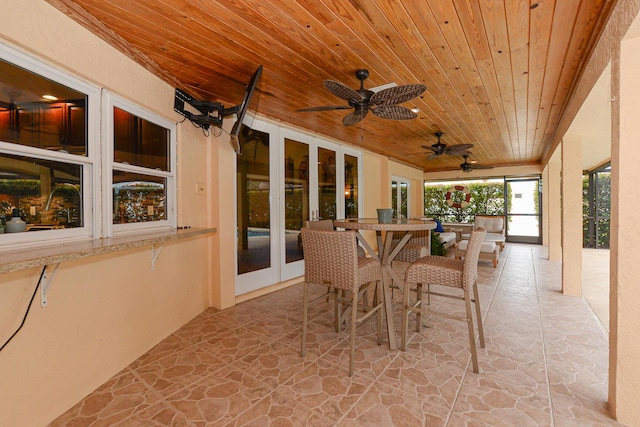 2610 SE Erickson Dr, Port Saint Lucie, FL 34984 - view of patio / terrace featuring french doors and ceiling fan