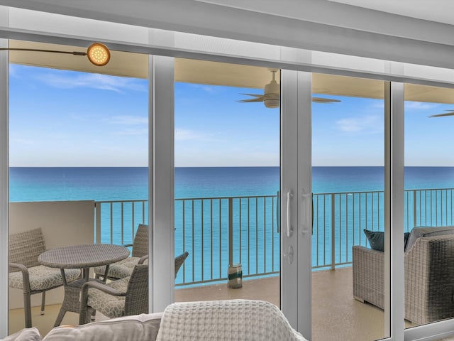 3000 S Ocean Blvd Unit 1403, Boca Raton, FL 33432 - sunroom / solarium featuring a water view
