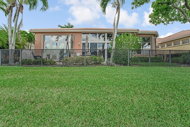 1885 Via Bellezza, Wellington, FL 33411 - rear view of house featuring a tile roof and stucco siding