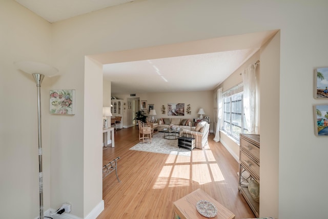 14240 Nesting Way Unit D, Delray Beach, FL 33484 - living room with light wood-type flooring and baseboards