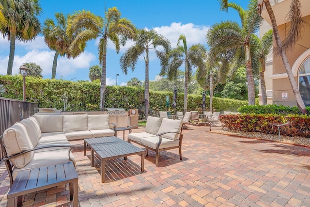 616 Clearwater Park Rd Unit 812, West Palm Beach, FL 33401 - view of patio featuring outdoor lounge area