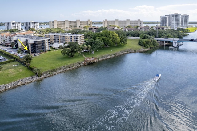 308 Golfview Rd Unit 107, North Palm Beach, FL 33408 - view of urban area with a large body of water and a notable bridge