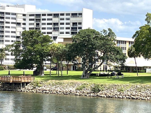 308 Golfview Rd Unit 107, North Palm Beach, FL 33408 - view of community with a water view and a yard