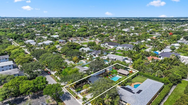 1646 NE 3rd Ave, Delray Beach, FL 33444 - aerial view of property's location featuring property parcel outlined and a pool