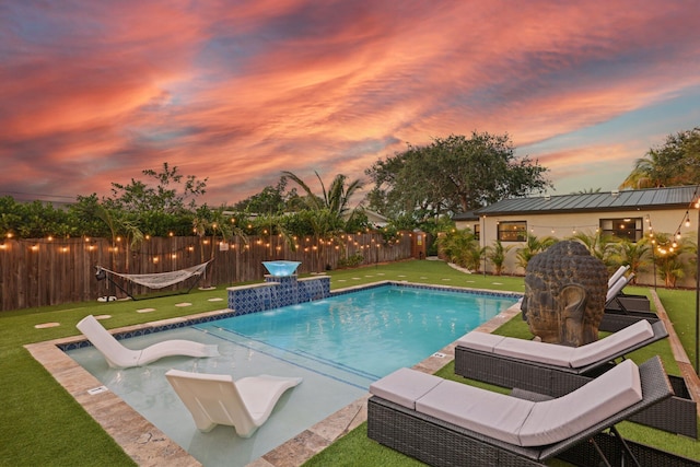 1646 NE 3rd Ave, Delray Beach, FL 33444 - view of pool at dusk